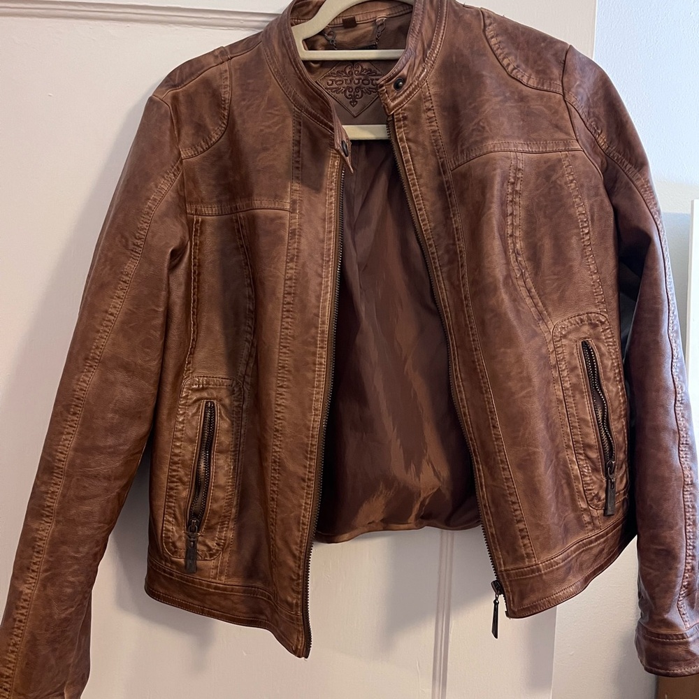 Jou Jou Brown Leather Jacket